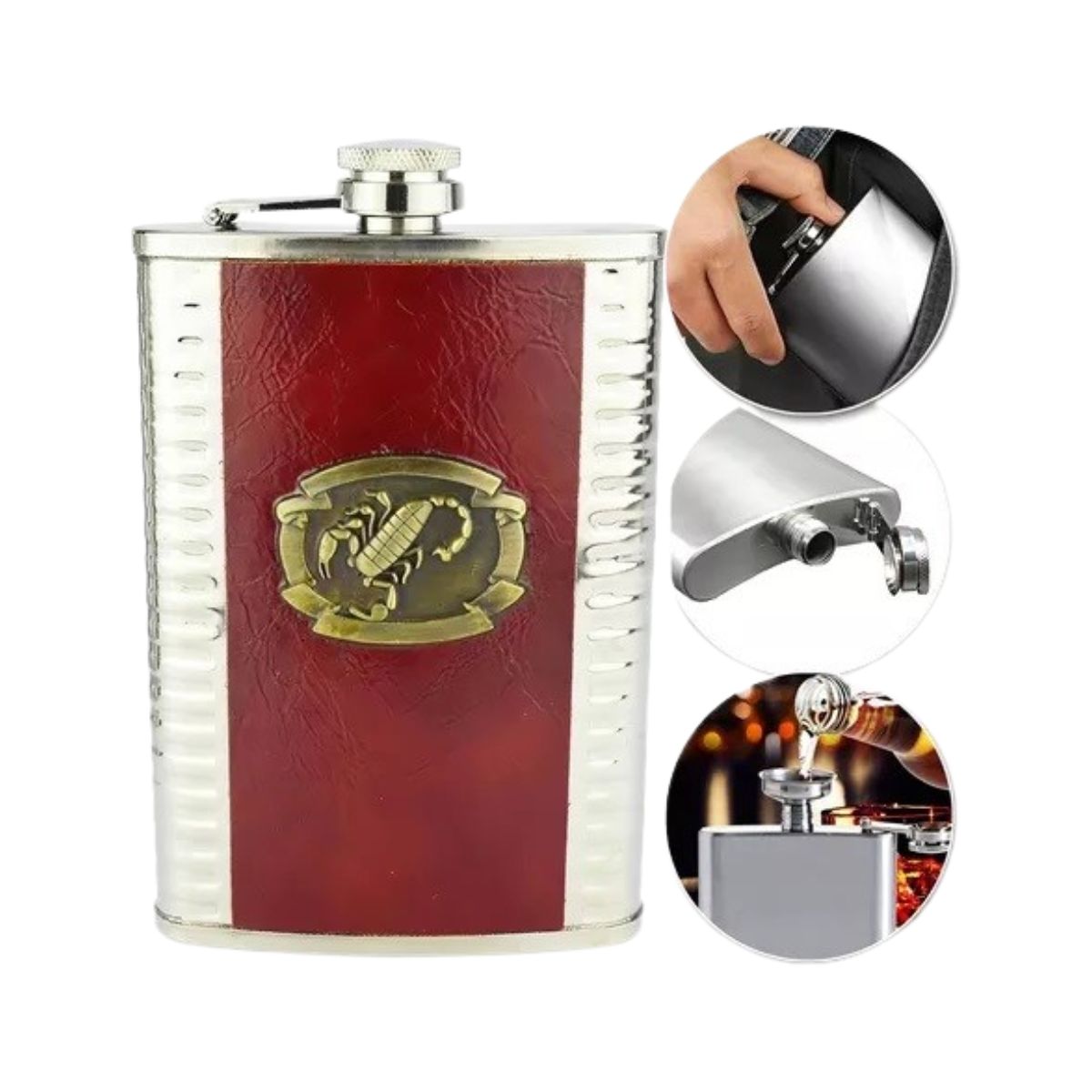 Cantil De Bolso Escorpião Porta Bebidas Cantil De Bolso Escorpião Porta Bebidas
